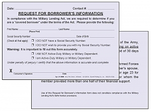 Larger image for MLA - Request for Borrower's Information w/Social Larger image for MLA - Request for Borrower's Information w/Social