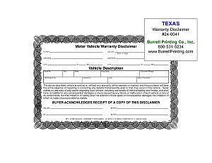 Larger image for Warranty Disclaimer Larger image for Warranty Disclaimer