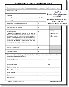 Larger image for Trade-In Equity Disclosure