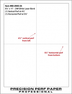 Larger image for 8.5" x 11" - 4 UP Style