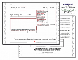 Larger image for Arkansas Continuous Pawn Ticket 10-0425