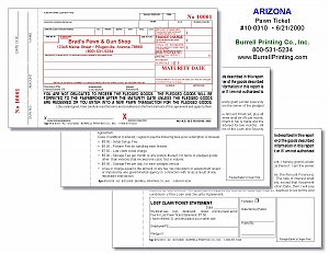 Larger image for Arizona Handwritten Pawn Ticket 10-0310 Larger image for Arizona Handwritten Pawn Ticket 10-0310