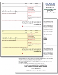 Larger image for Delaware (Pawn Manager) Laser Pawn Ticket 10-0805-48