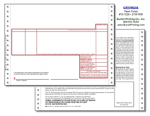 Larger image for Georgia Continuous Pawn Ticket 10-1026