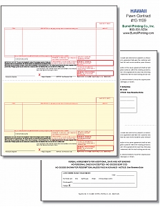 Larger image for Hawaii (Pawn Master) Laser Pawn Ticket 10-1109
