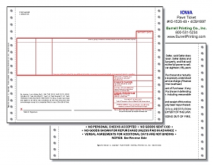 Larger image for Iowa Continuous Pawn Ticket 10-1526-48
