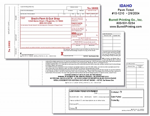 Larger image for Idaho Handwritten Pawn Ticket 10-1210