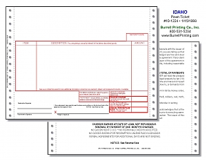 Larger image for Idaho Continuous Pawn Ticket 10-1224