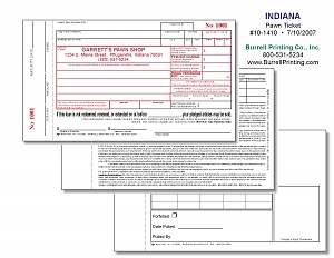 Larger image for Indiana Handwritten Pawn Ticket 10-1410