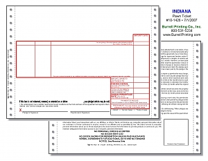 Larger image for Indiana Continuous Pawn Ticket 10-1426