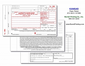 Larger image for Kansas Handwritten Pawn Ticket 10-1610 Larger image for Kansas Handwritten Pawn Ticket 10-1610
