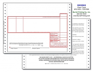 Larger image for Kansas Continuous Pawn Ticket 10-1626