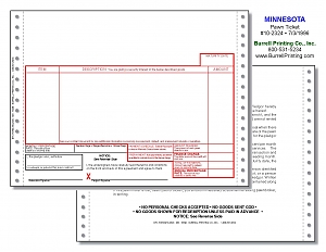 Larger image for Minnesota Continuous Pawn Ticket 10-2324