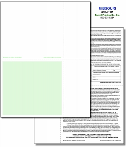 Larger image for Missouri (Bravo) Laser Pawn Ticket 10-2501