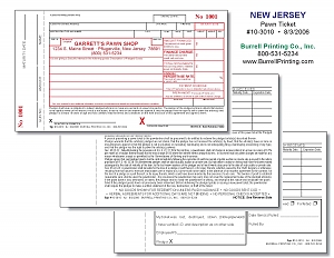 Larger image for New Jersey Handwritten Pawn Ticket 10-3010