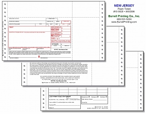 Larger image for New Jersey Continuous Pawn Ticket 10-3020