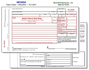 Larger image for Nevada Handwritten Pawn Ticket 10-2810 Larger image for Nevada Handwritten Pawn Ticket 10-2810