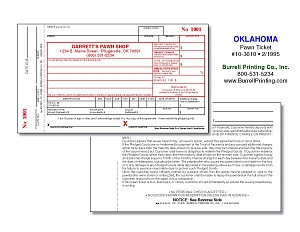 Larger image for Oklahoma Handwritten Pawn Ticket 10-3610