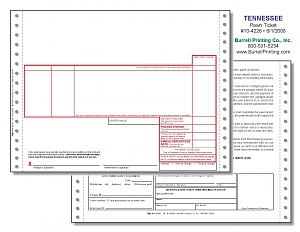Larger image for Tennessee Continuous Pawn Ticket 10-4226