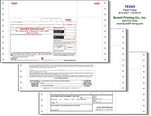 Larger image for Texas Continuous Pawn Ticket 10-4327 Larger image for Texas Continuous Pawn Ticket 10-4327
