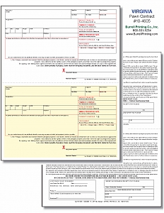 Larger image for Virginia (Pawn Manager) Laser Pawn Ticket 10-4605