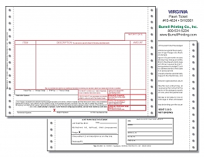 Larger image for Virginia Continuous Pawn Ticket 10-4624