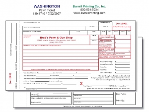 Larger image for Washington Handwritten Pawn Ticket 10-4710