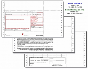 Larger image for West Virginia Continuous Pawn Ticket 10-4820