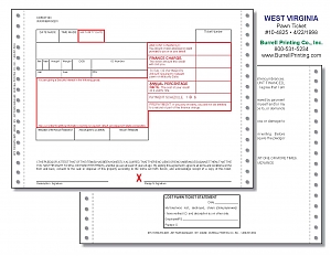 Larger image for West Virginia Continuous Pawn Ticket 10-4825