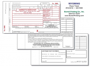 Larger image for Wyoming Handwritten Pawn Ticket 10-5010 Larger image for Wyoming Handwritten Pawn Ticket 10-5010